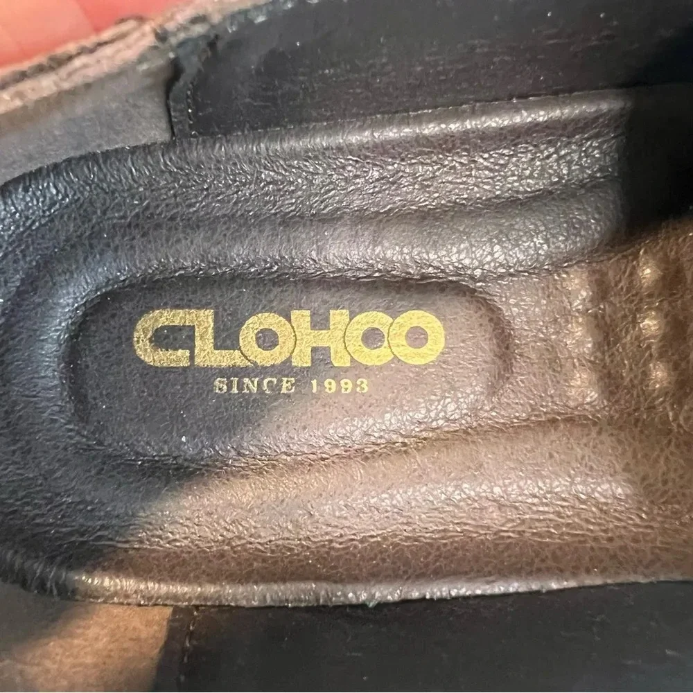 Clohoo Perforated Wine Colored Leather‎ Loafers. Size Euro 41/8. NWOT.